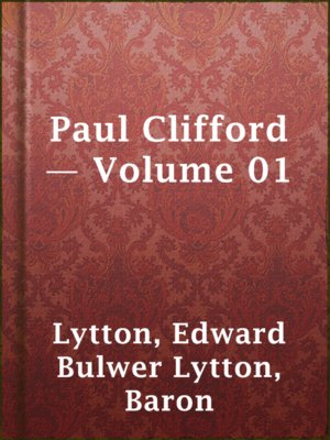 cover image of Paul Clifford — Volume 01